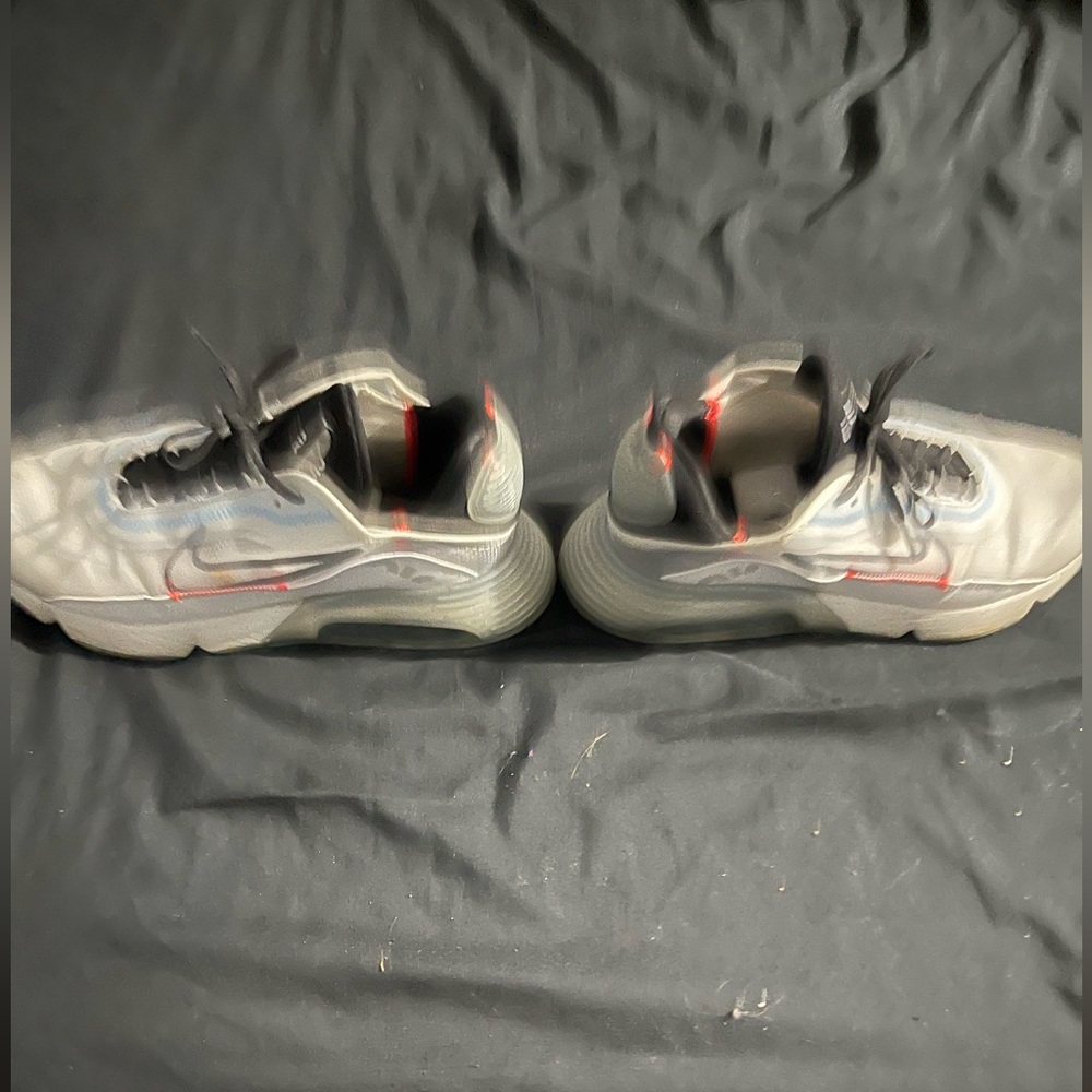 Size 10 Nike Airmax, white with blue and orange trim